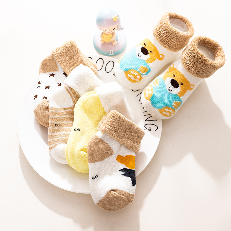 Picture of Baby socks autumn and winter thick terry socks 6-9 months 0-1-3 years old boys and girls baby newborn cotton socks wholesale
