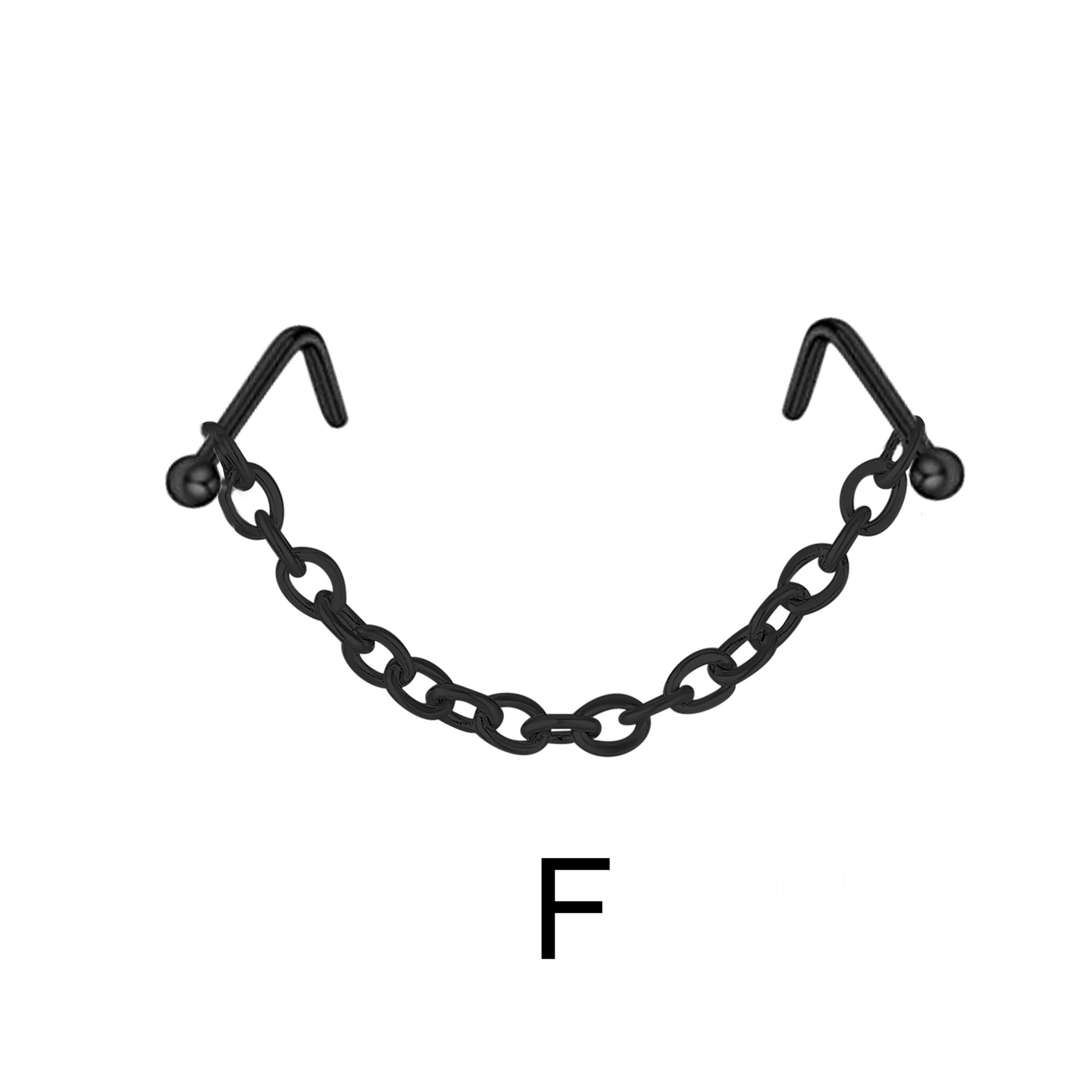 Picture of Stainless steel nose ring nose nail nose chain Amazon new nose chain puncture jewelry nose chain