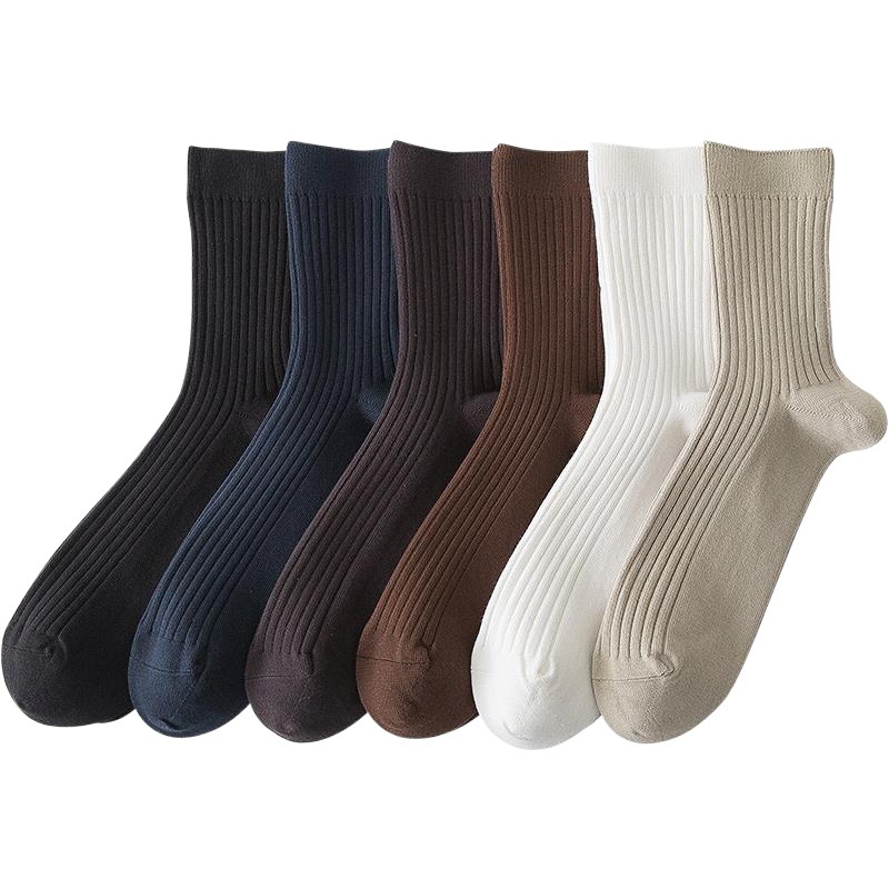Men's socks cotton socks black tube stockings Korean autumn and winter four seasons deodorant sweat-absorbent business sports socks cotton socks