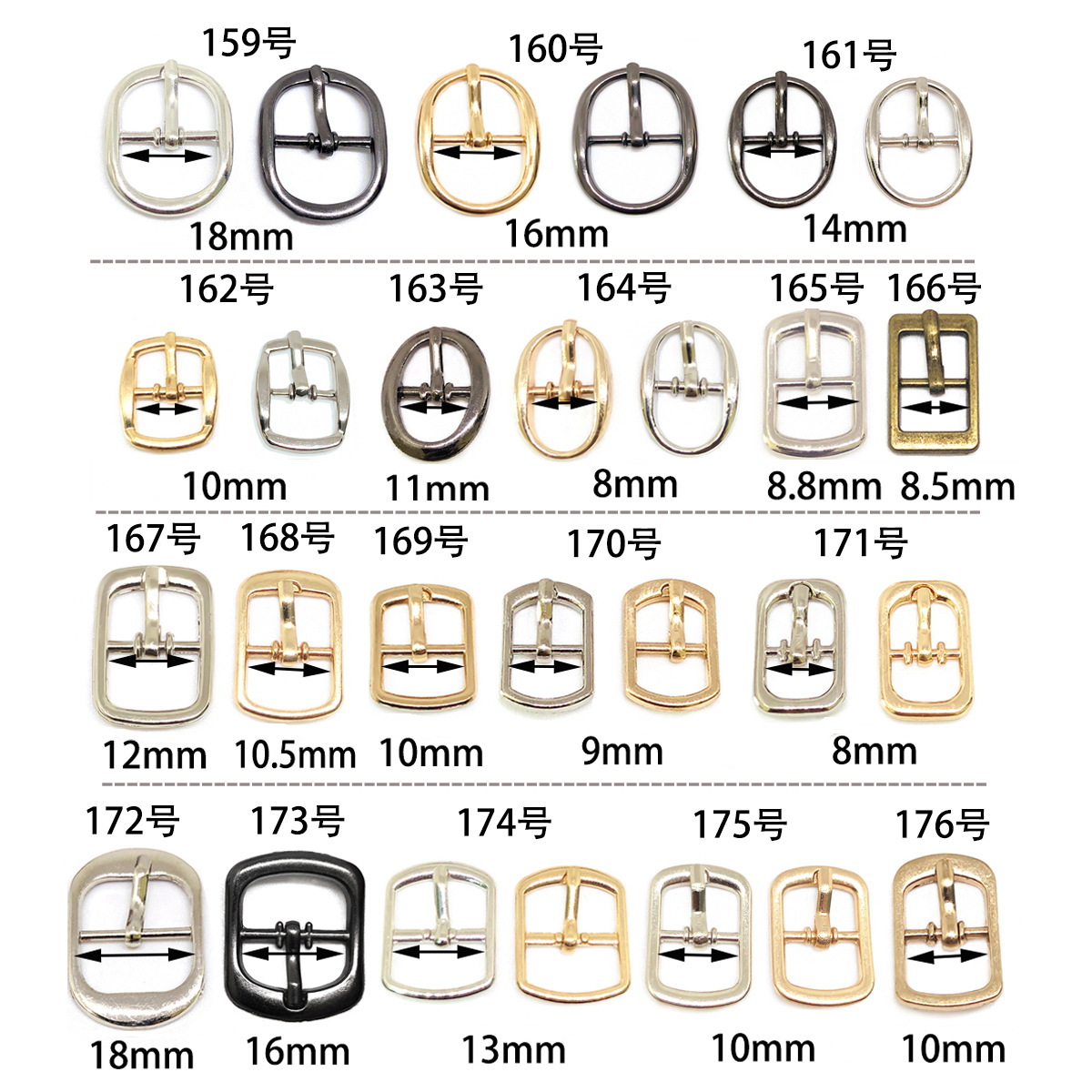 Shoe Accessories Metal Shoe Buckle Sandal Strap Buckle Sandal Buckle Around Inkstep Small Pin Buckle Japanese Buckle 8MM