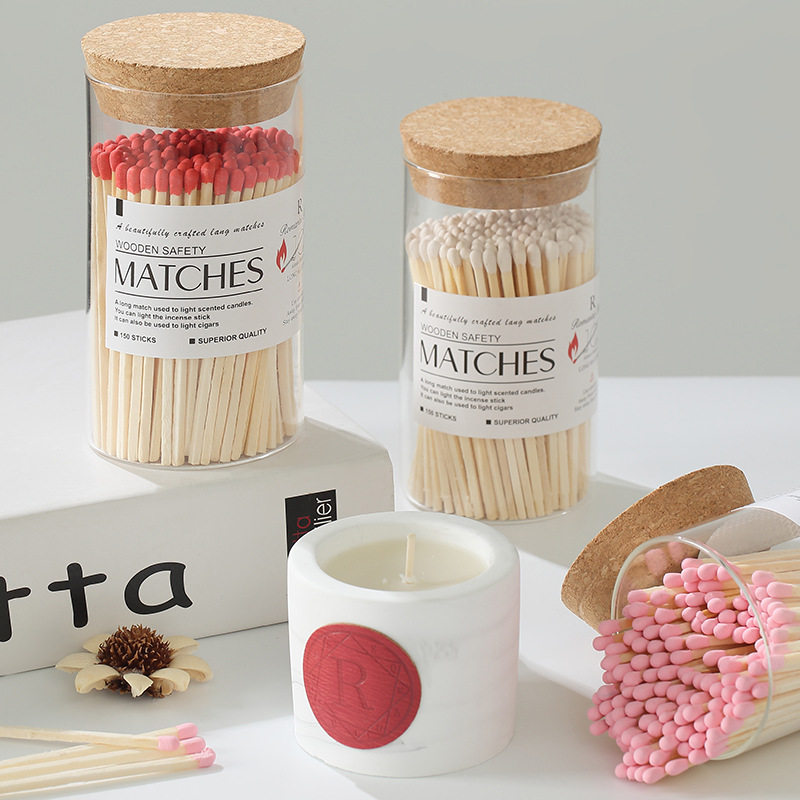 Picture of Romantic Time Aromatherapy Candle Special Long Match Bottled Color Head Art Cigar Igniter Aromatherapy Match Tool