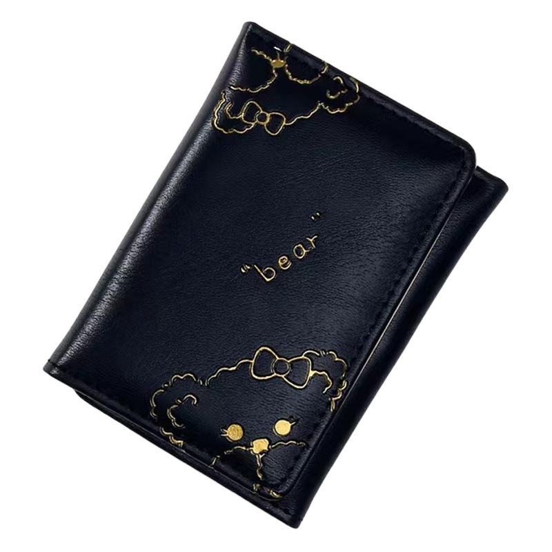 New popular three-fold short women's wallet wholesale ins fashion folding wallet Korean cute multi-functional one