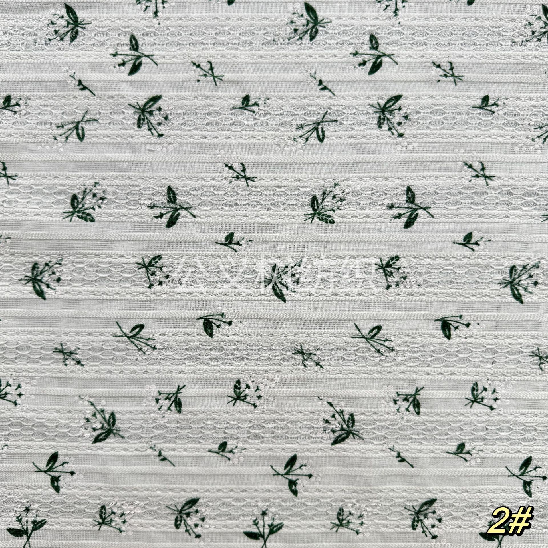Picture of Spring and Summer New Cotton Jacquard Lace Strip Korean Floral Cloth Fresh Style Pure Cotton Printed Fabric