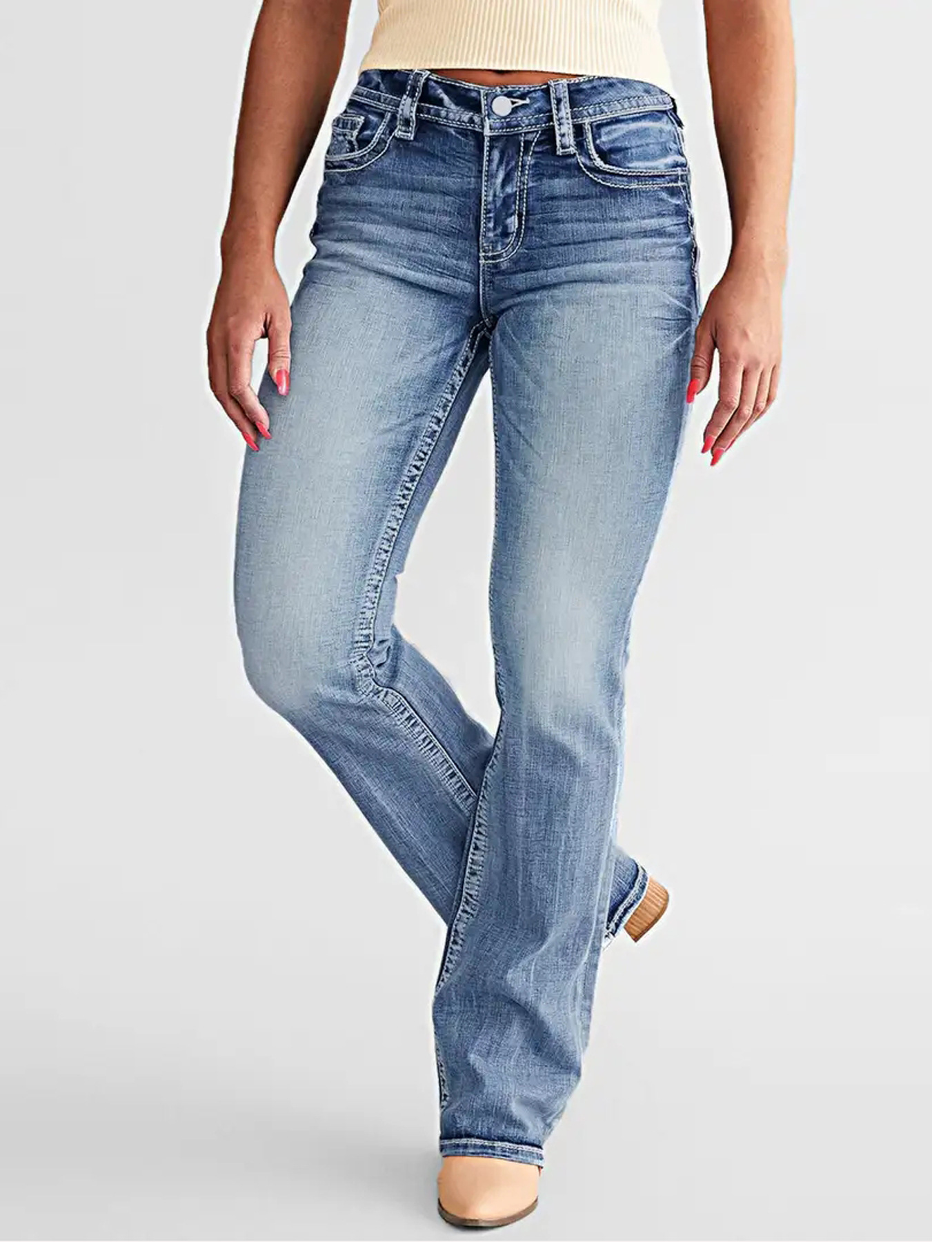 Amazon Independent Site Cross-Border Exclusive New Fashion Stretch Slim Jeans Skinny Pants Casual Versatile