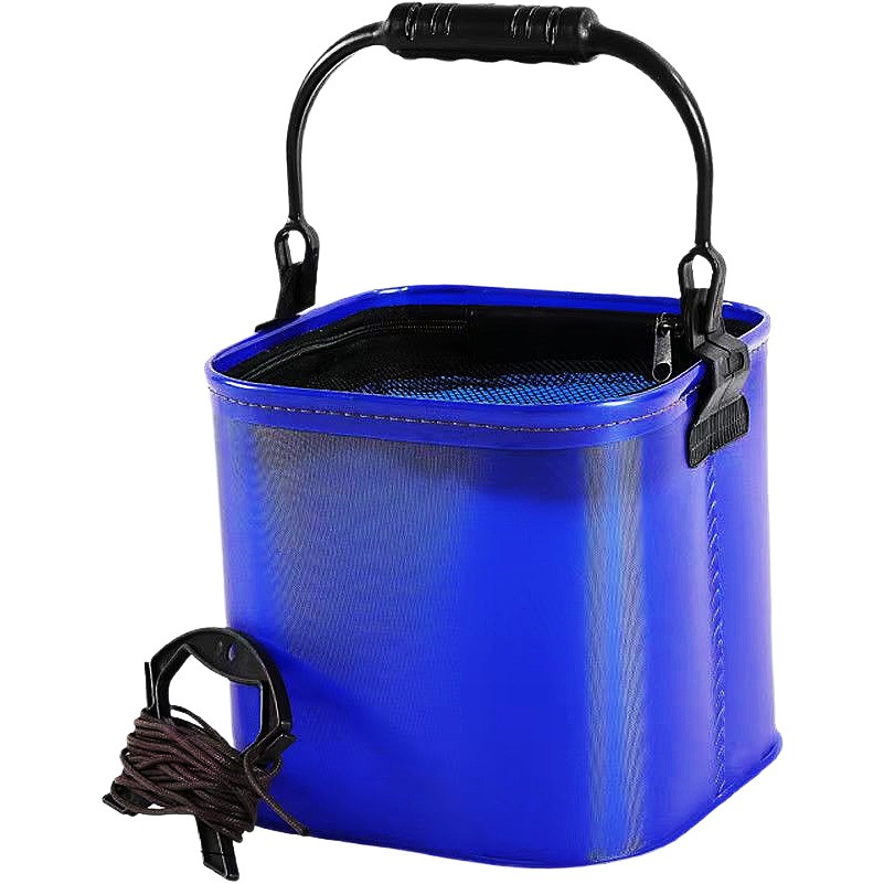 Fishing bucket EVA bucket thickened folding bucket live fish bucket live fish box fishing gear small accessories fish protection bucket fishing box