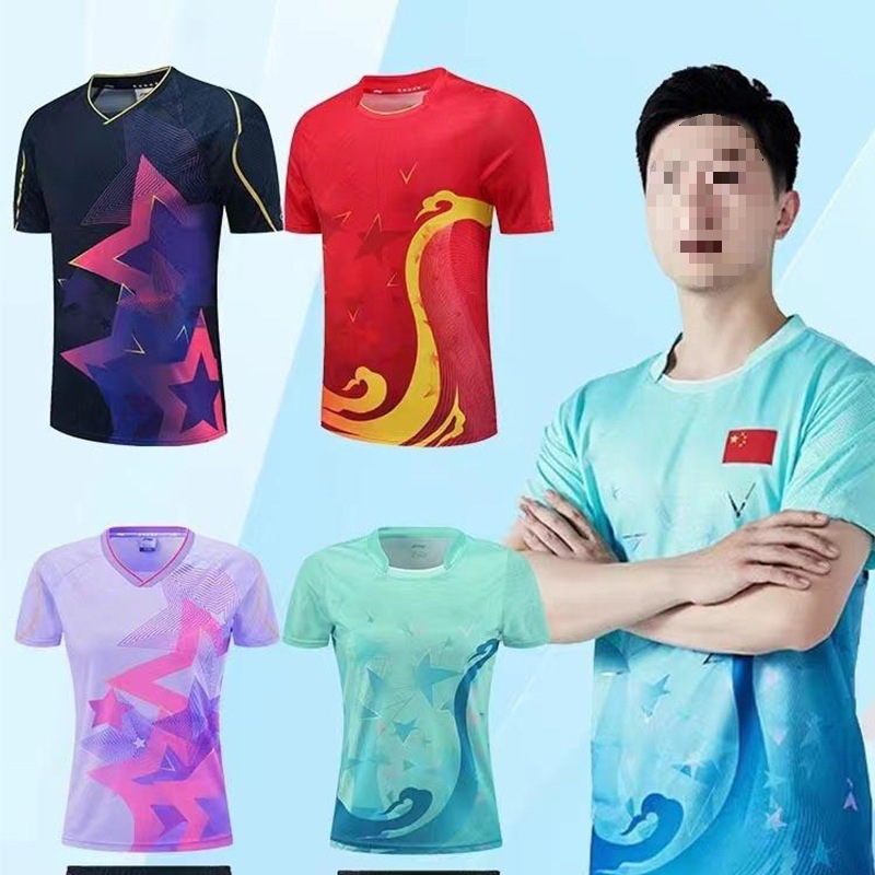 Quick-Drying Primary and Secondary School Students Table Tennis Suit Adult Competition Training Suit Badminton Suit Tennis Suit Dragon Boat Suit Summer