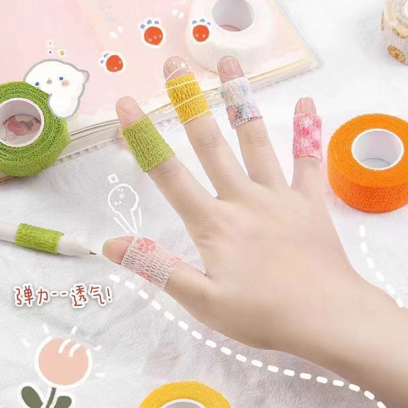 Finger bandage ins finger students writing color series cartoon stretch bandage protection sleeve