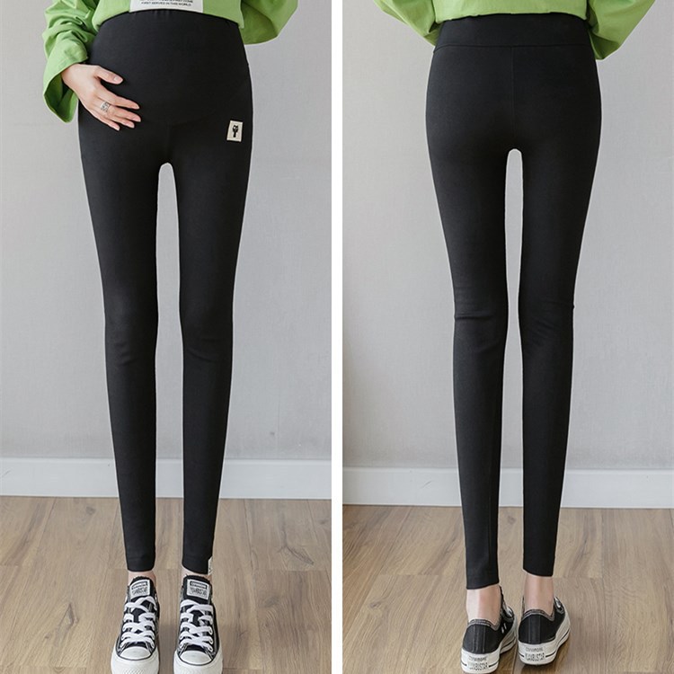 Picture of Pregnant Women's Leggings Spring and Summer Outer Wear Large Size Pregnant Women's Pants Thin Stretch Pants High Waist Pants for Pregnancy