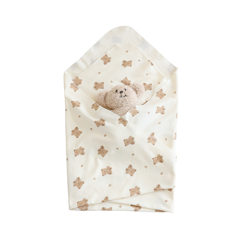 Picture of Newborn baby wrap cotton 0-12 months early baby delivery room single swaddling wrap four seasons universal quilt