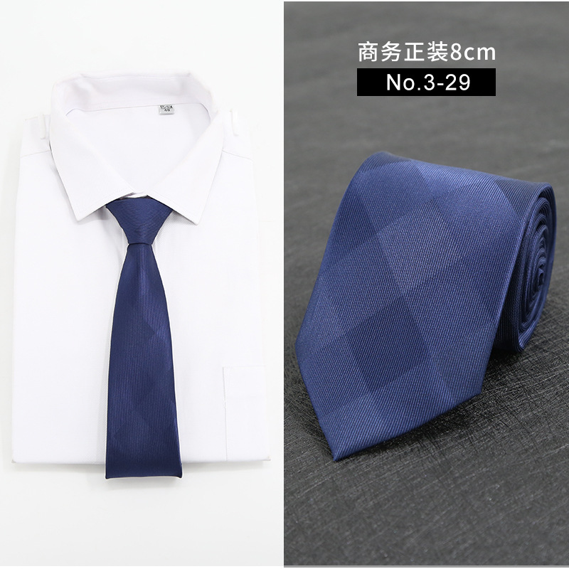 Picture of New Style Tie Men's Formal Business Casual Simple Style Solid Color Striped Arrow-Shaped Tie Manufacturer Ready Stock Wholesale