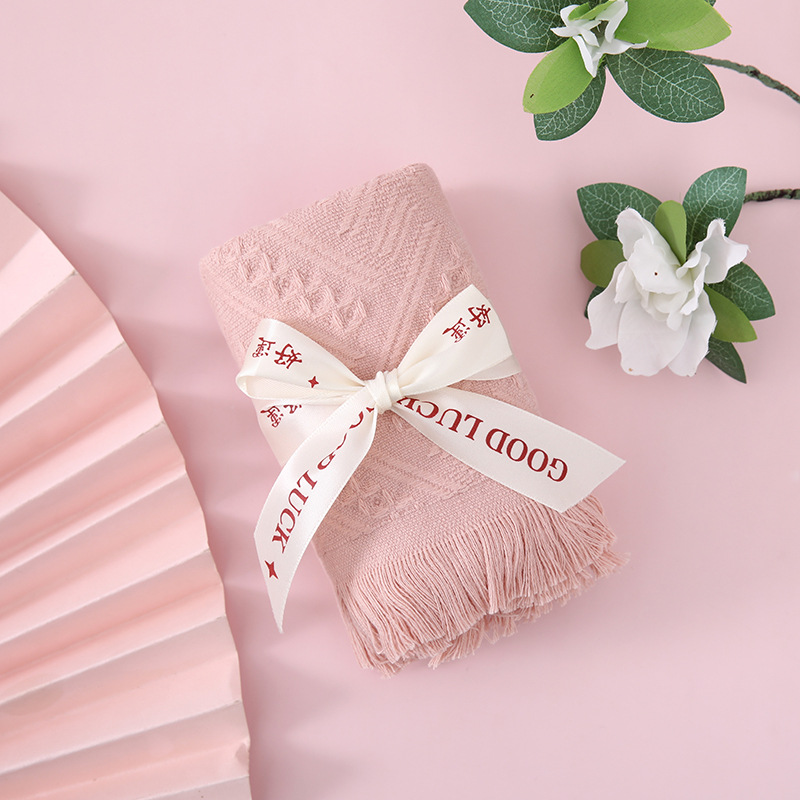 Picture of Accompanying gift cotton tassel towel wedding wedding wedding bridesmaid return gift creative gifts wholesale
