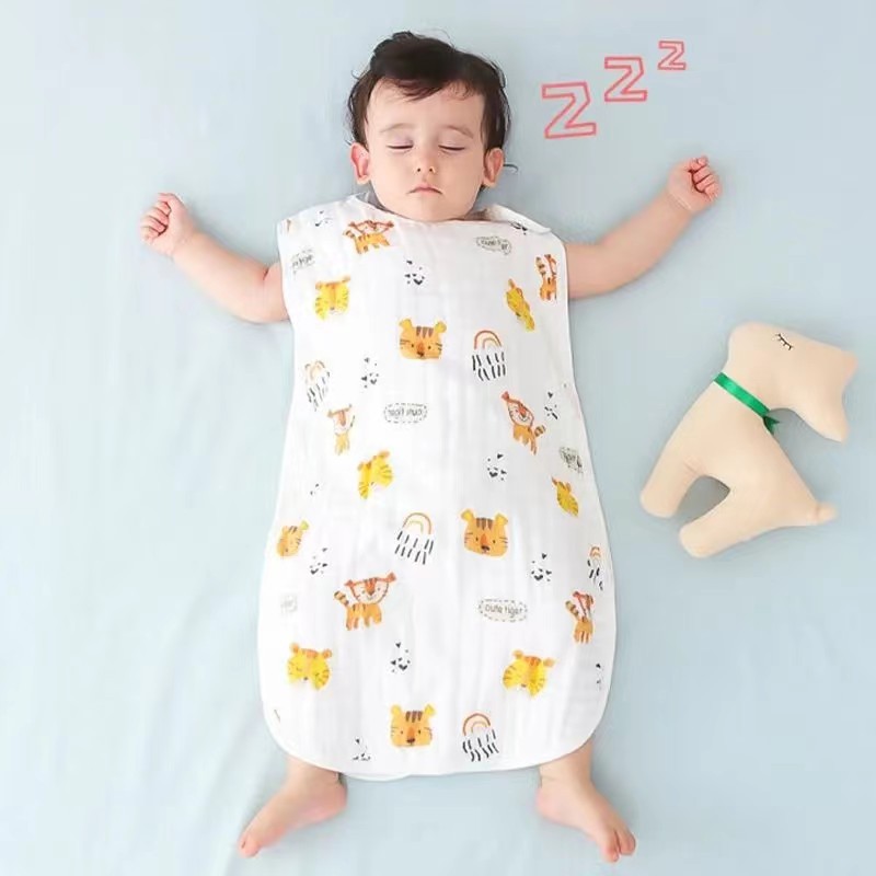 Picture of Baby gauze sleeveless sleeping bag cotton summer thin baby vest newborn children kick-proof quilt wholesale