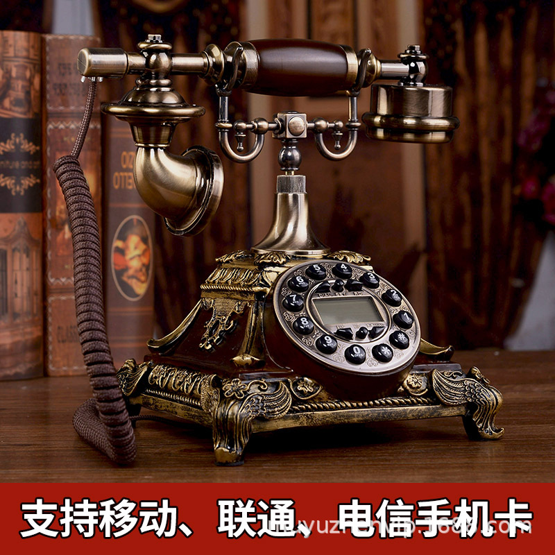 European-style antique wireless card phone retro landline home office button American fashion creative phone