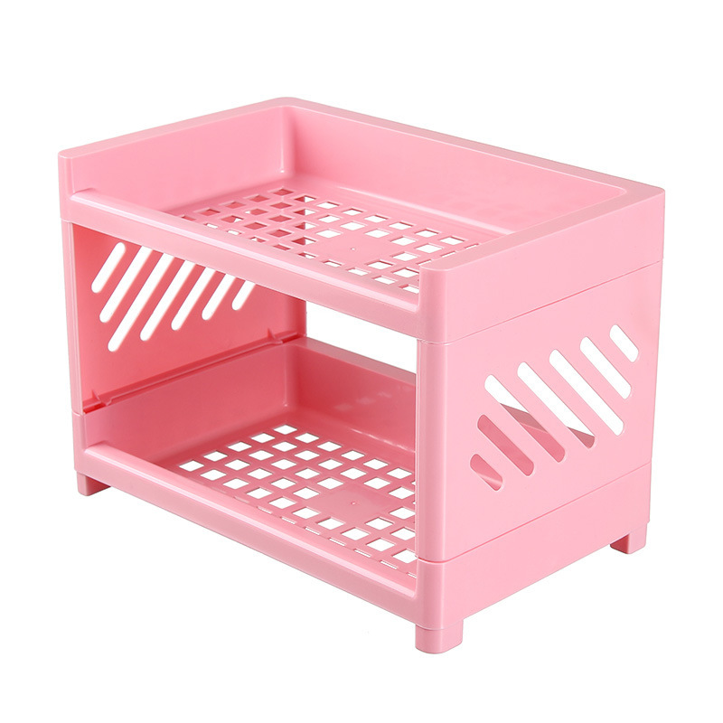 Picture of ins Desktop Storage Rack Household Bedroom Cosmetic Storage Rack Multi-Layer Student Dormitory Desk Filing Rack