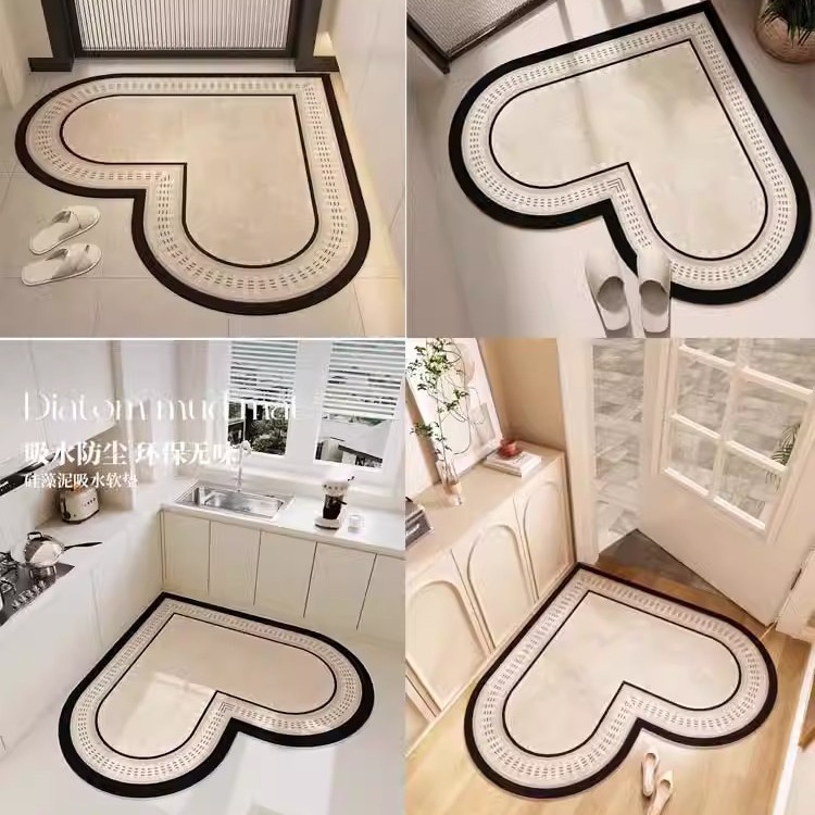 Picture of Cross-border Wholesale Diatom Mud Floor Mat Bathroom Absorbent Foot Mat Simple Dirty Resistant Anti-skid Mat Household Kitchen Tianjin Floor Mat