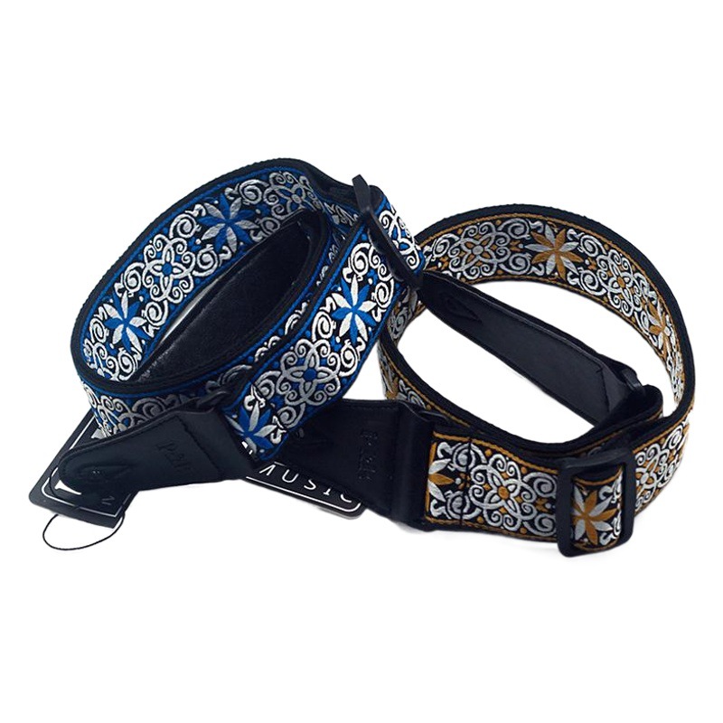 P & P embroidery guitar strap guitar strap processing National style ribbon musical instrument strap musical instrument accessories wholesale