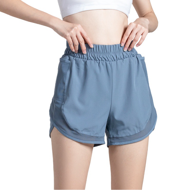 Juyitang Summer Mesh Pocket Sports Anti-Exposure Pants Loose Running Casual Fitness Sports Shorts