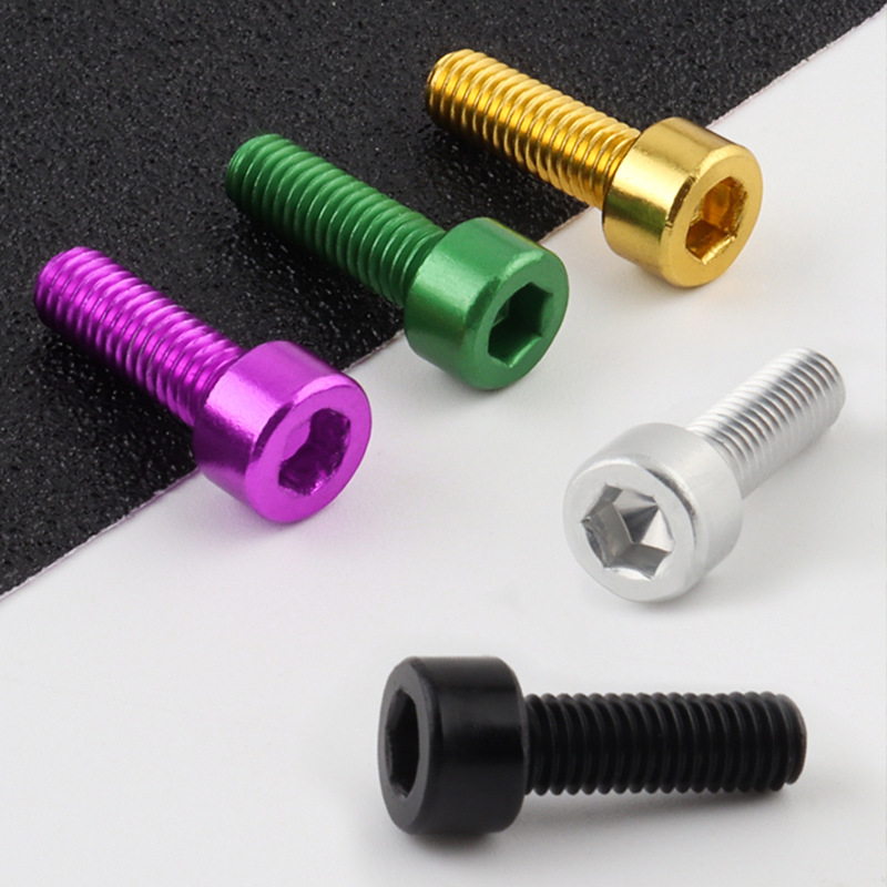 Picture of MUQZI bicycle water bottle holder screw mountain dead fly Road folding car water bottle M5 * 15MM aluminum alloy