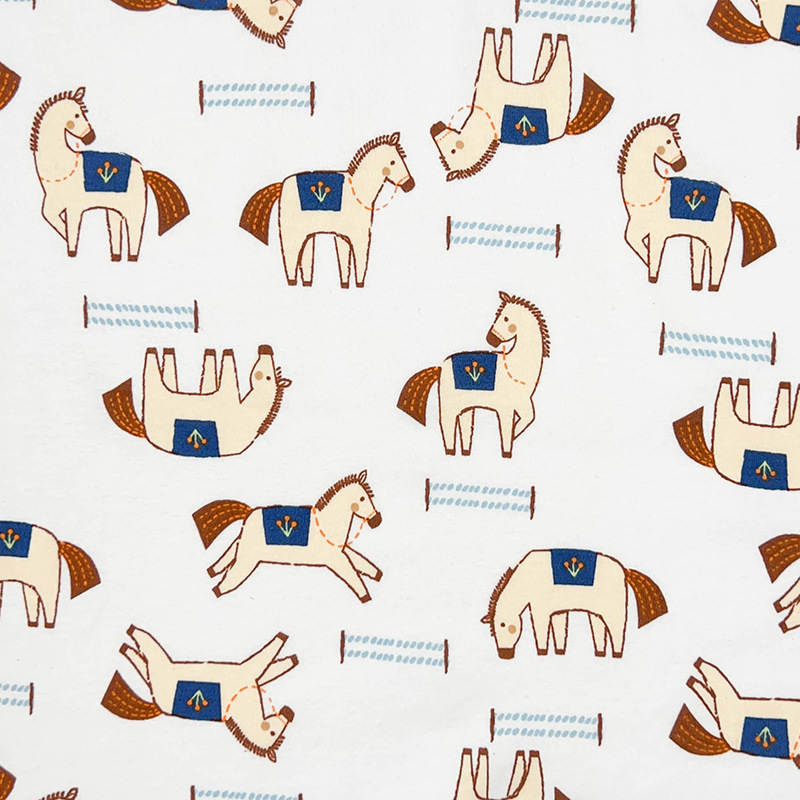 Picture of Baby Fabric 40S Cotton Printed Cotton Wool Knitted Double-sided Fabric Fabric Home Clothes Baby Clothes Fabric