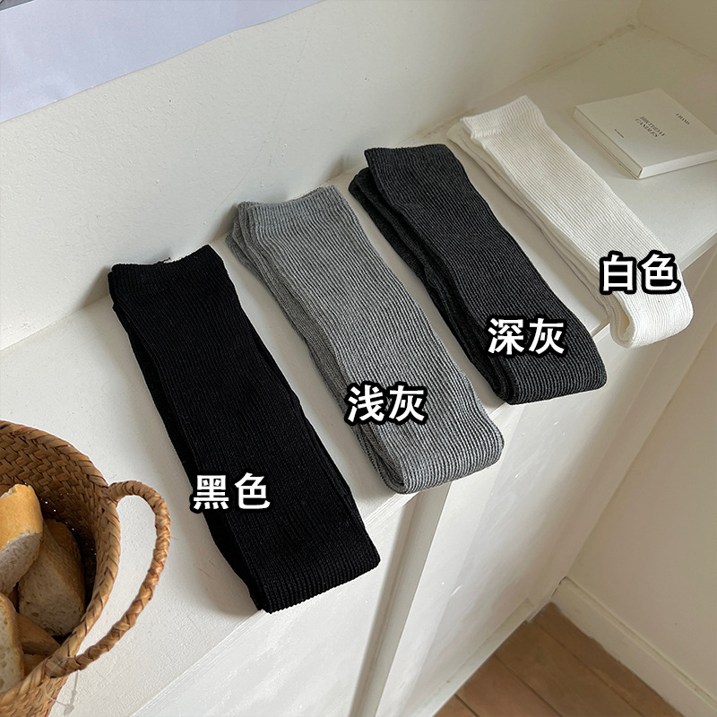 Picture of Korean style ins thick needle calf socks pile socks toe socks basic color two toe socks stockings Zhuji socks