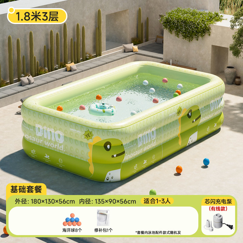 Picture of Inflatable Pool Swimming Pool Children's Inflatable Pool Home Outdoor Large Family Pool Thickened Baby Paddling Pool