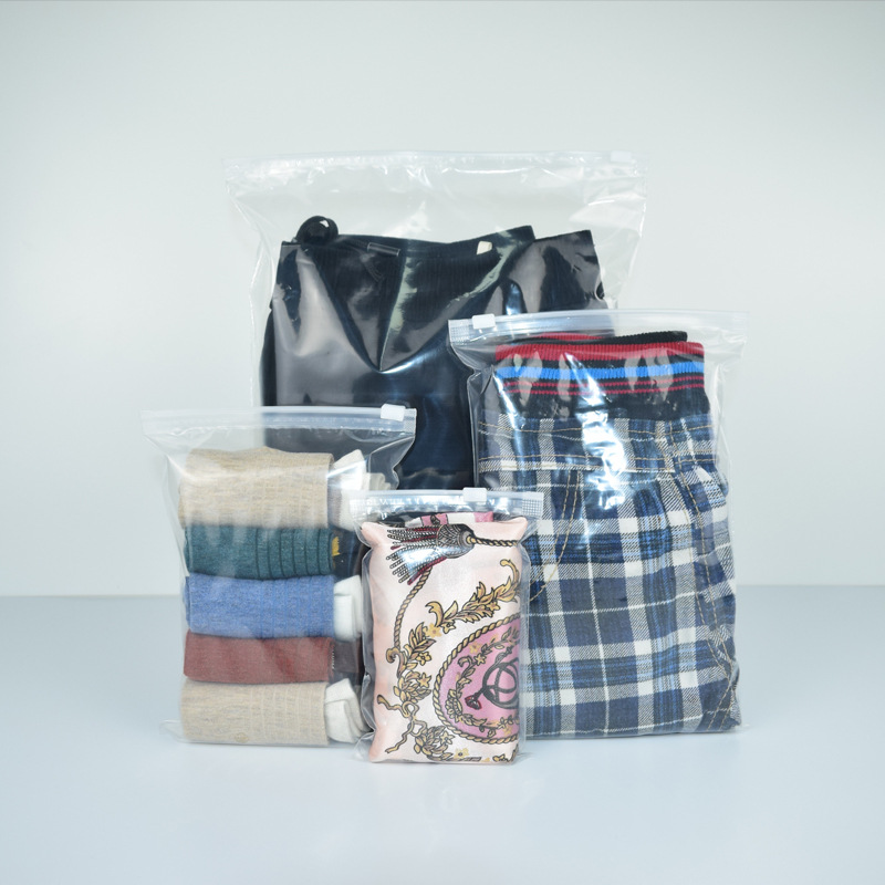 Picture of Spot PE clothing packaging bag T-shirt shirt zipper bag a large number of clothing down jacket packaging bag wholesale
