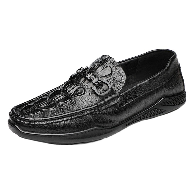 First-Layer Cowhide New Men's Beanie Shoes Genuine Leather Breathable Casual Leather Shoes Men's Flats Loafers Men's Shoes