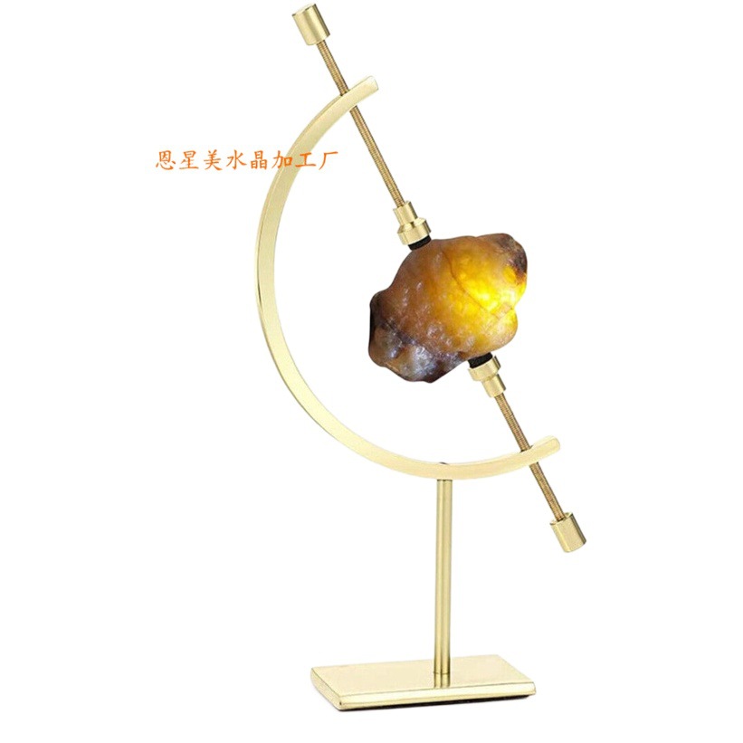 Metal copper-plated globe crystal ball bracket mineral label bracket glass ball display rack metal gold decoration crafts