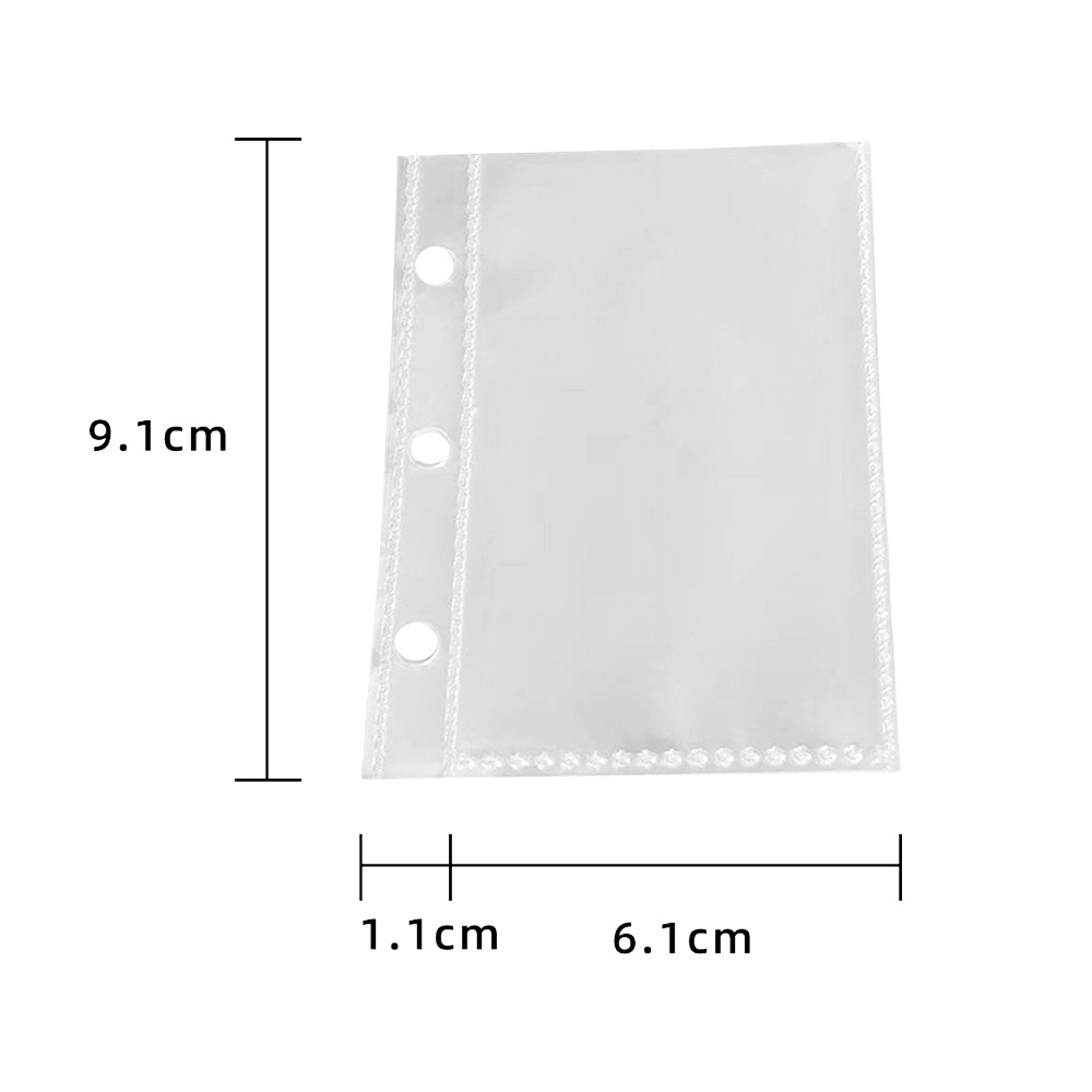 Picture of ins Korean version of shiny transparent hand Ledger PVC three-hole mini binder student Girl star chasing album book