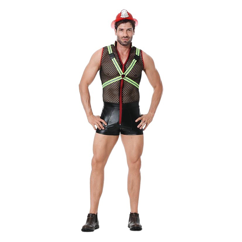 2025 New European and American Cross-border Men's Firefighter Role-playing Clothing Sexuality Underwear cosplay Performance Clothing