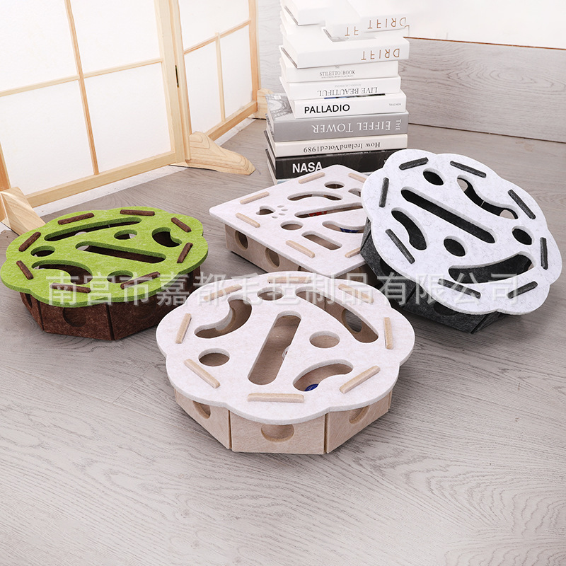 Cat toys, self-entertainment gadgets, kitten pets, educational mazes, hole-punching felt boxes to entertain cats