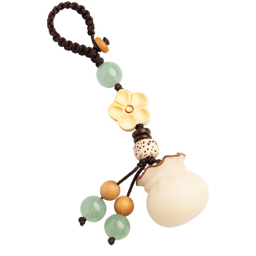 Creative Handmade Imitation Bodhi Bag Mobile Phone Chain Pendant Couple Car Keychain Bag Bag Hanging