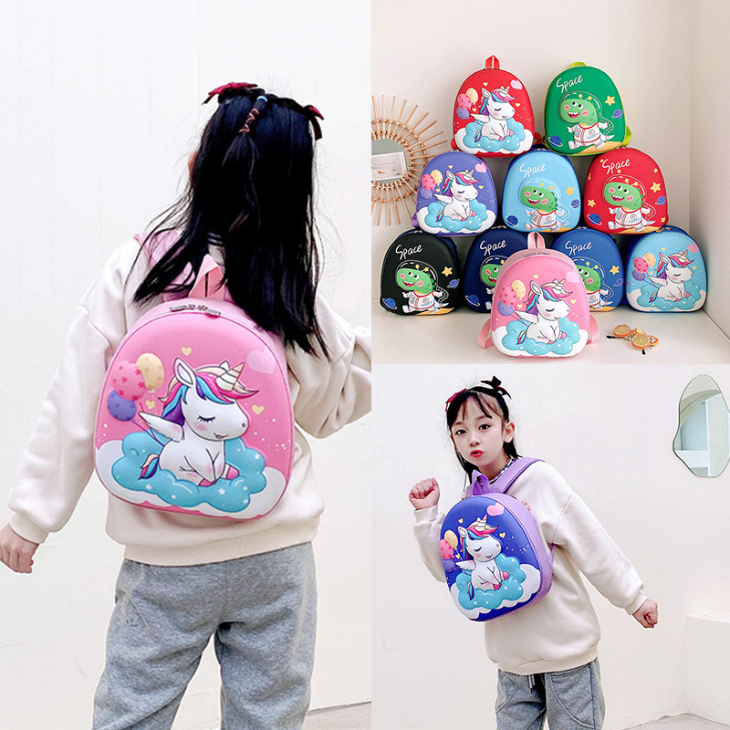Kindergarten Baby Bag Cartoon Cute Little Dinosaur Hard Shell Backpack for Boys and Girls Lightweight Small Backpack for Foreign Trade