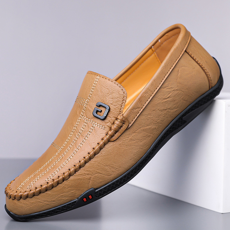 2025 Spring and Summer New Men's Daily Casual Leather Shoes Men's Lazy Foot Set Soft Bottom Soft Noodles Driving 2367 Shoes