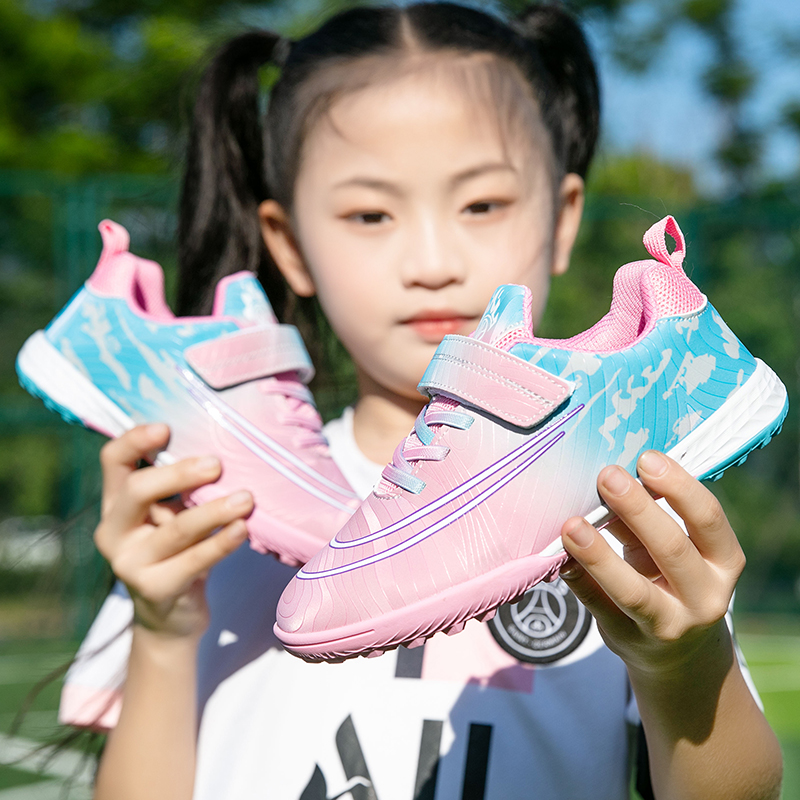 2024 New Children's Football Shoes Girls' Broken Nail Training Shoes Girls' Primary School Sneakers Sports Shoes