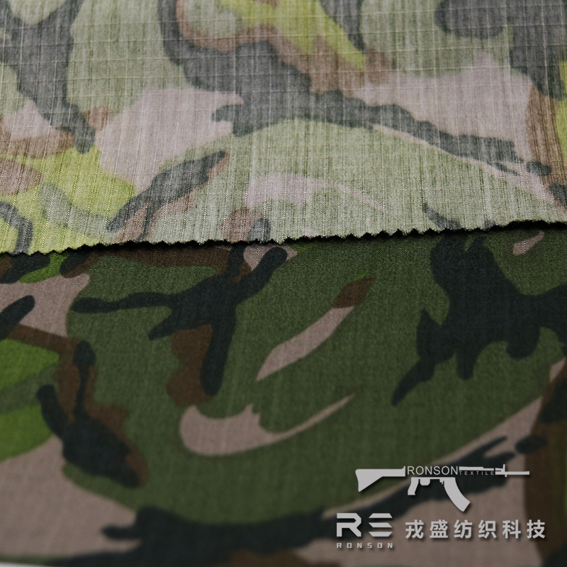 Picture of Rongsheng Camouflage: Cotton-Blend Fabric, Vietnam War Large Five-Leaf Jungle Camouflage, Waterproof, Breathable, Tear-Resistant for Outdoor Use