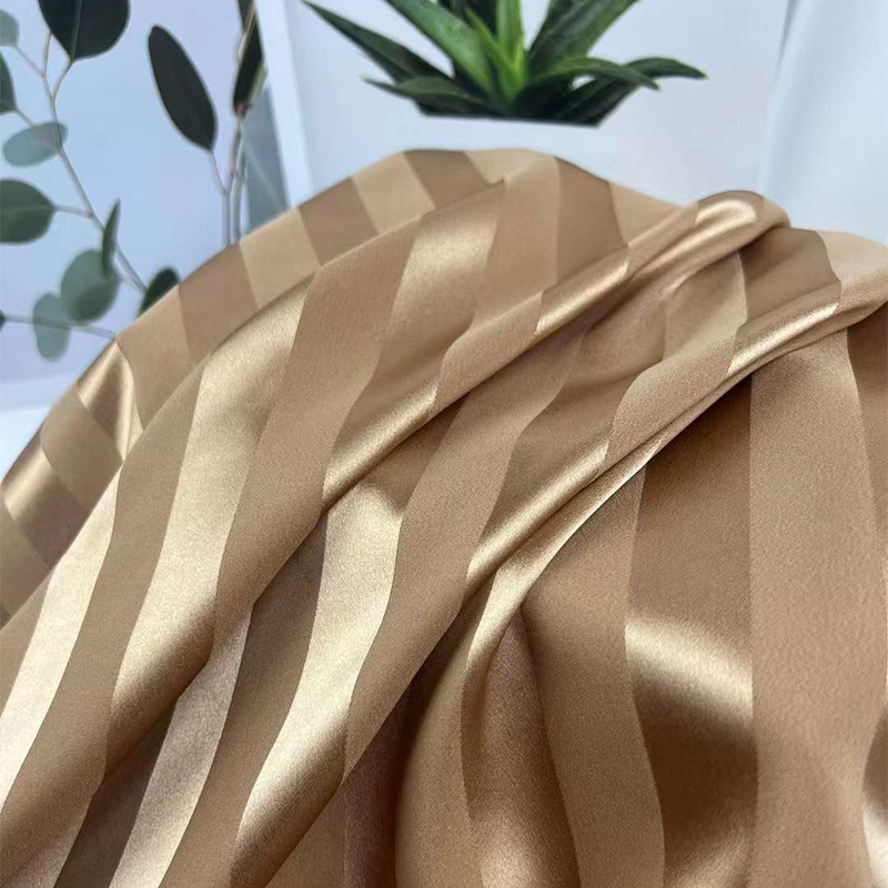 Slip Dark-grain Satin Satin Jacquard Fabric European and American Stretch Satin dress Shirt Slip Skirt Pajamas Cloth
