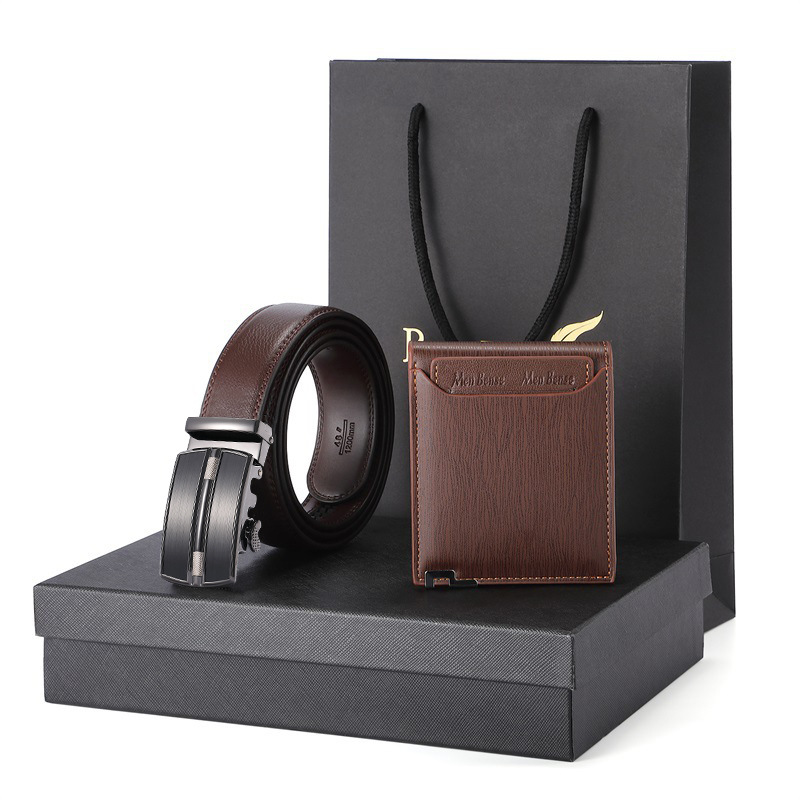 Picture of Gift Wallet Belt Set Corporate Business Men's Genuine Leather Logo Belt Men's Brand Belt Logo Customization