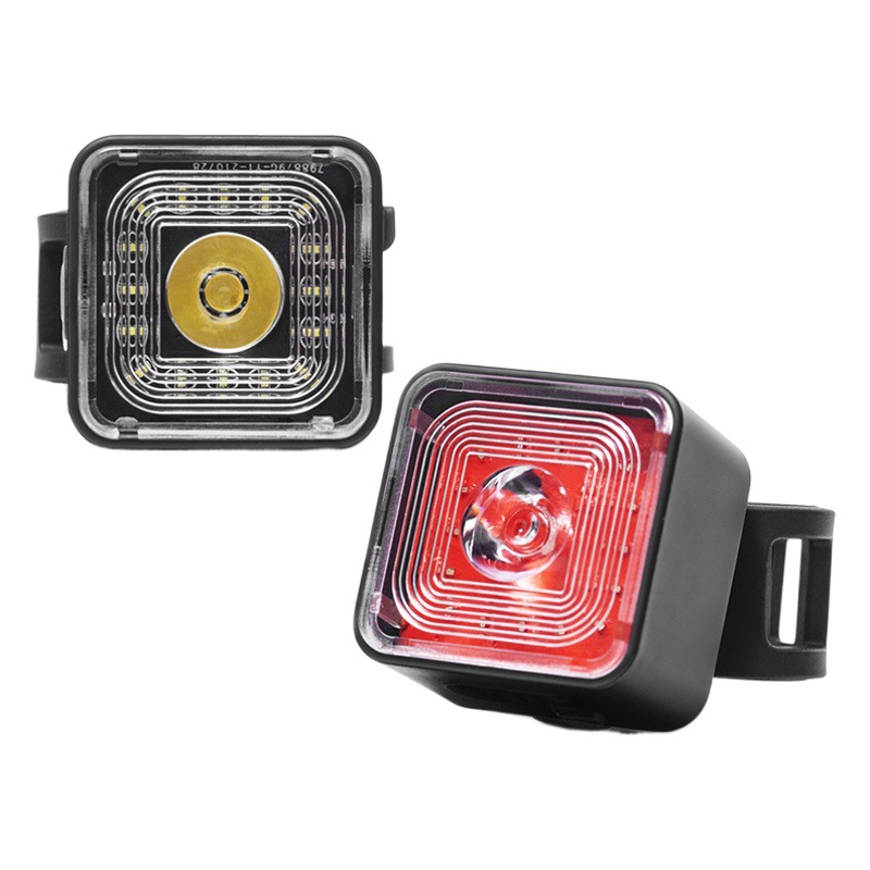 New bicycle front and rear light USB charging bright lighting brake tail light outdoor riding equipment cross-border suit