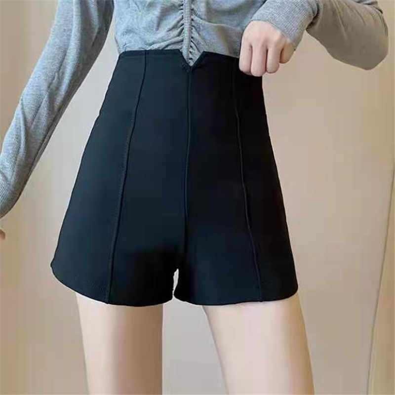 Black Suit Shorts Women's Summer 2021 New Korean Style Bottoming Safety Pants Hip Outer Wear Missing Pants