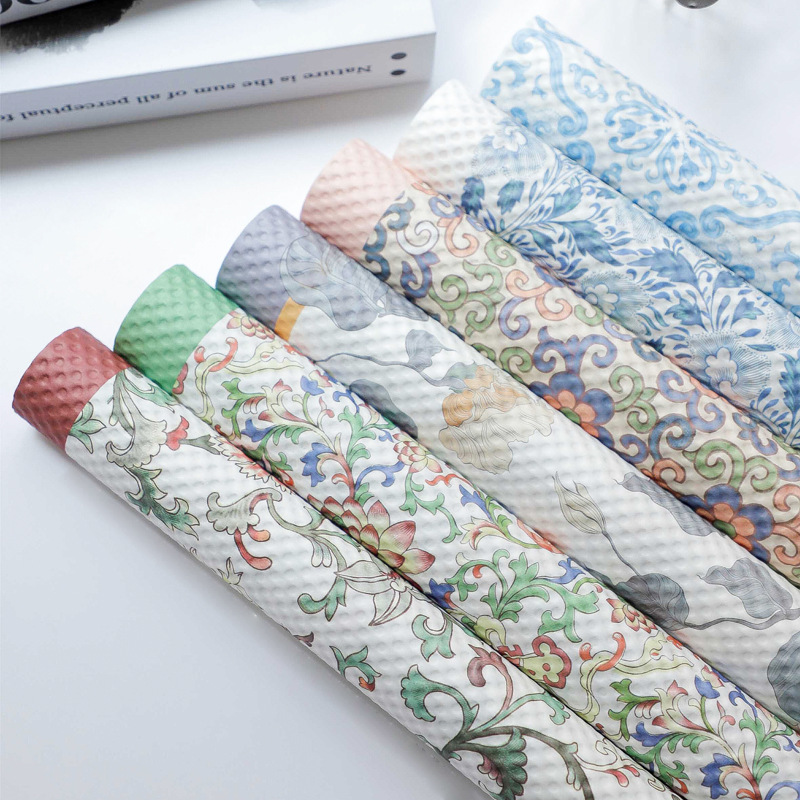 Jingtai Enamel Waterproof Fenghua Embossment Paper Thickened Flower bouquet Wrapping Paper Material Material Flower Shop Wholesale