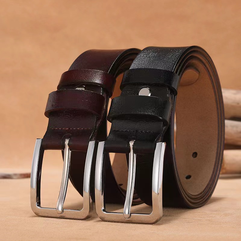 Picture of New belt leather men's belt real cowhide belt casual Joker men's pin buckle belt manufacturers wholesale