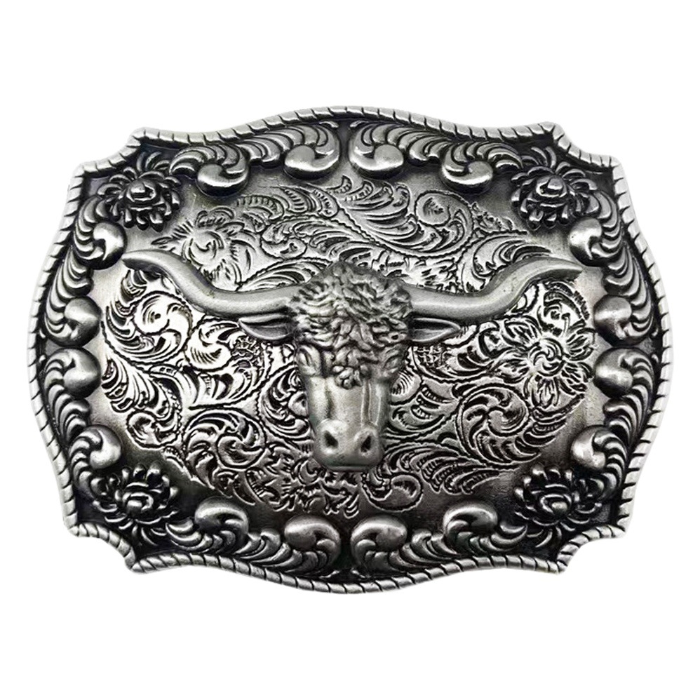 Cross-border eagle wings animal belt buckle American Western Denim fashion belt retro personalized metal plate buckle