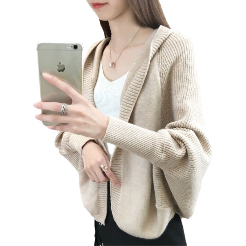Autumn 2024 New Women's Spring and Autumn Sweater Korean Style February and August Cardigan Short Coat V-Neck Knitted Top