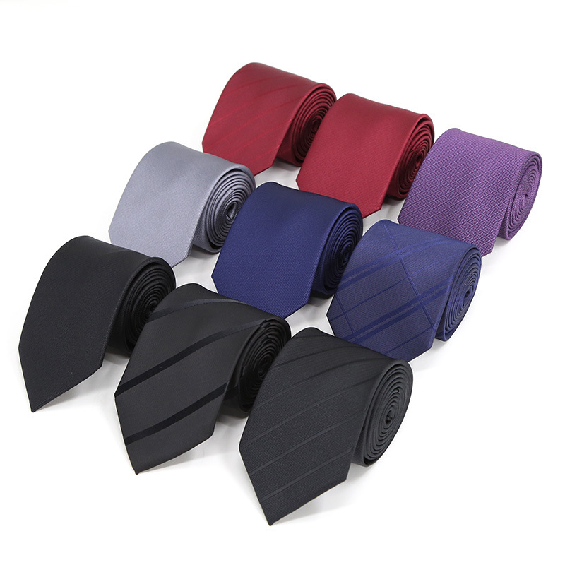 Picture of New Style Tie Men's Formal Business Casual Simple Style Solid Color Striped Arrow-Shaped Tie Manufacturer Ready Stock Wholesale