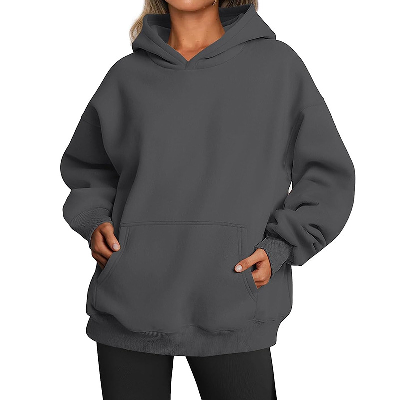 Picture of Amazon Europe and the United States cross-border foreign trade independent station 2023 new women's spring and autumn hooded sweater casual pocket jacket