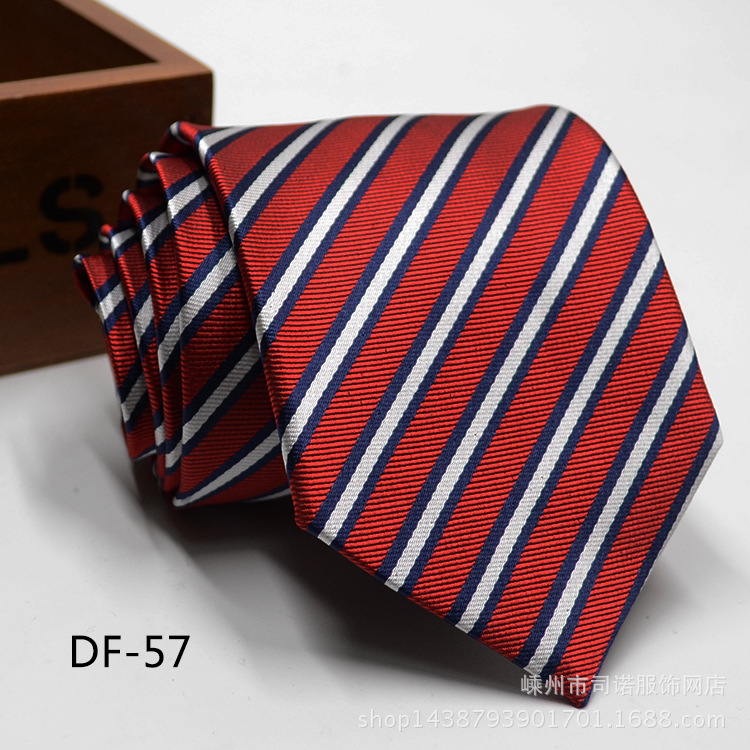 Picture of Tie business formal men's tie polyester yarn Arrow 8cm business tie