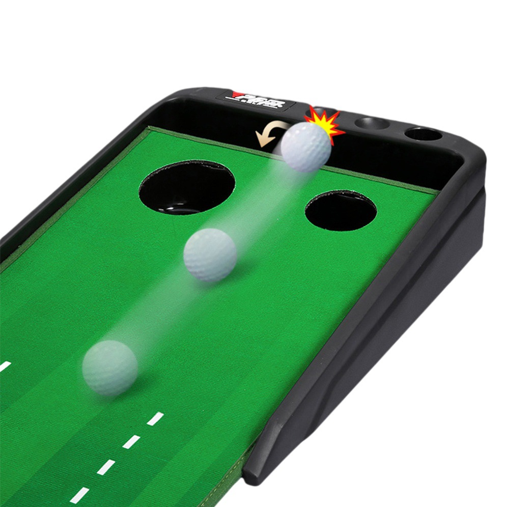Pgm Electric Ball Return Indoor Golf Double Hole Putting Practice Device Mini Golf Set Factory Direct Sale