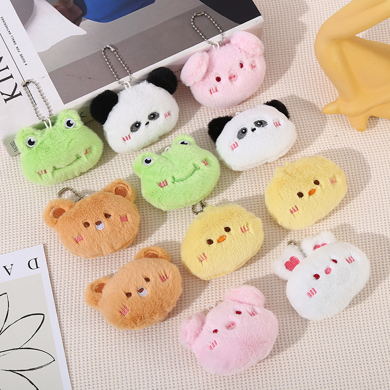 Picture of Cartoon Plush Brooch Cute Bear Doll Frog Cat Rabbit Bag Hanging Ornaments diy Clothing Accessories