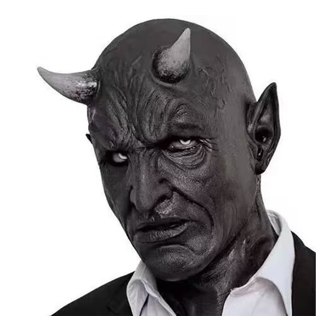 Halloween Mask Horn Horn Devil Headgear Horror Monster Latex Mask Ghost Faces Ghost Festival Scary Props